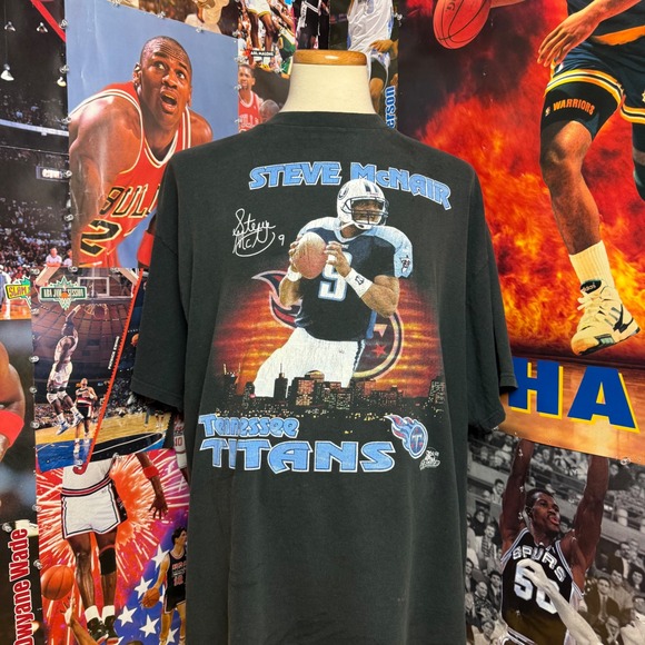 True Fan Other - Vintage 90s Tennessee Titans‎ Steve McNair City Skyline True Fan NFL Tee Sz 2XL
